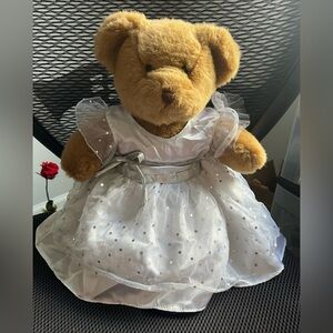 Build-A-Bear White Sparkly Dress